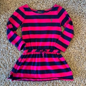 2t Polo Navy and Pink Dress